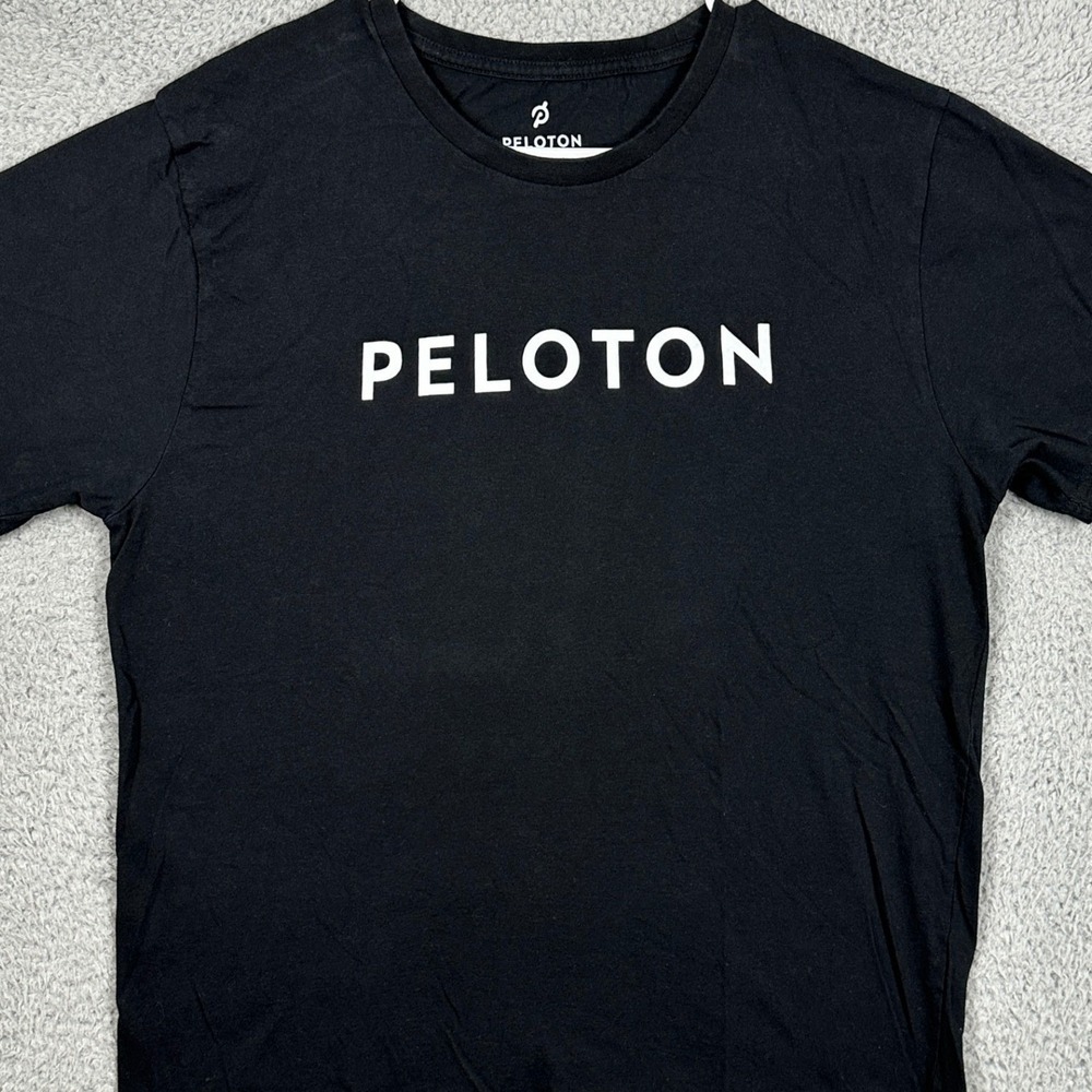 Peloton T-Shirt Short Sleeve Tee Women Large Black Graphic Print Crewneck Casual